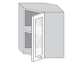 1.60.3у Шкаф настенный (h=720) угловой на 600мм со стекл. дверцей в Кизеле - kizel.магазин96.com | фото