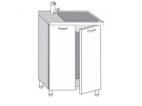 2.60.2мн Шкаф-стол на 600мм под накладную мойку с 2-мя дверцами в Кизеле - kizel.магазин96.com | фото