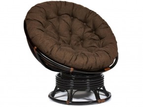 Кресло-качалка Papasan w 23/01 B с подушкой Antique brown, ткань Коричневый в Кизеле - kizel.магазин96.com | фото