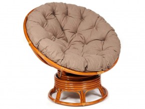 Кресло-качалка Papasan w 23/01 B с подушкой Cognac, экошерсть Коричневый в Кизеле - kizel.магазин96.com | фото