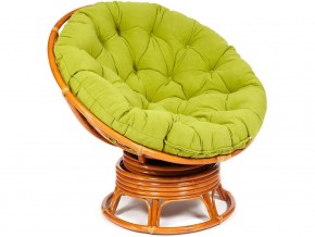 Кресло-качалка Papasan w 23/01 B с подушкой Cognac, флок Олива в Кизеле - kizel.магазин96.com | фото