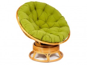 Кресло-качалка Papasan w 23/01 B с подушкой Honey, флок Олива в Кизеле - kizel.магазин96.com | фото