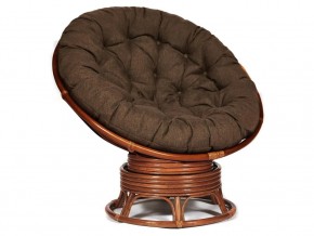 Кресло-качалка Papasan w 23/01 B с подушкой Pecan, ткань Коричневый в Кизеле - kizel.магазин96.com | фото