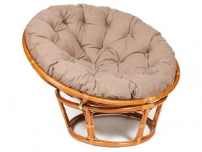 Кресло Papasan 23/01 W с подушкой Cognac, экошерсть Коричневый в Кизеле - kizel.магазин96.com | фото