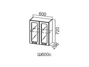 Ш600с/720 Шкаф навесной 600/720 (со стеклом) в Кизеле - kizel.магазин96.com | фото