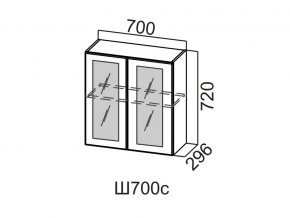 Ш700с/720 Шкаф навесной 700/720 (со стеклом) в Кизеле - kizel.магазин96.com | фото