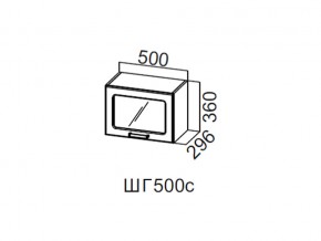 ШГ500с/360 Шкаф навесной 500/360 (горизонт. со стеклом) в Кизеле - kizel.магазин96.com | фото